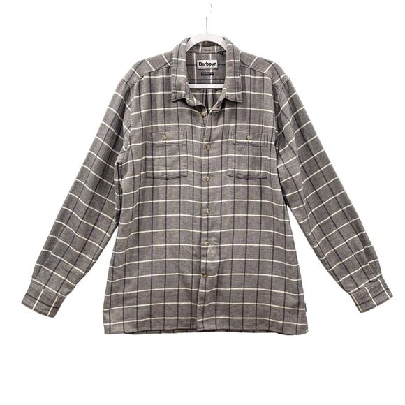 Barbour UK XL US L Gretna Check Shirt Tailored Fit Long Sleeve Cotton Flannel - Picture 1 of 15